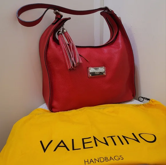 Red handbag genuine leather - Picture 2 of 16
